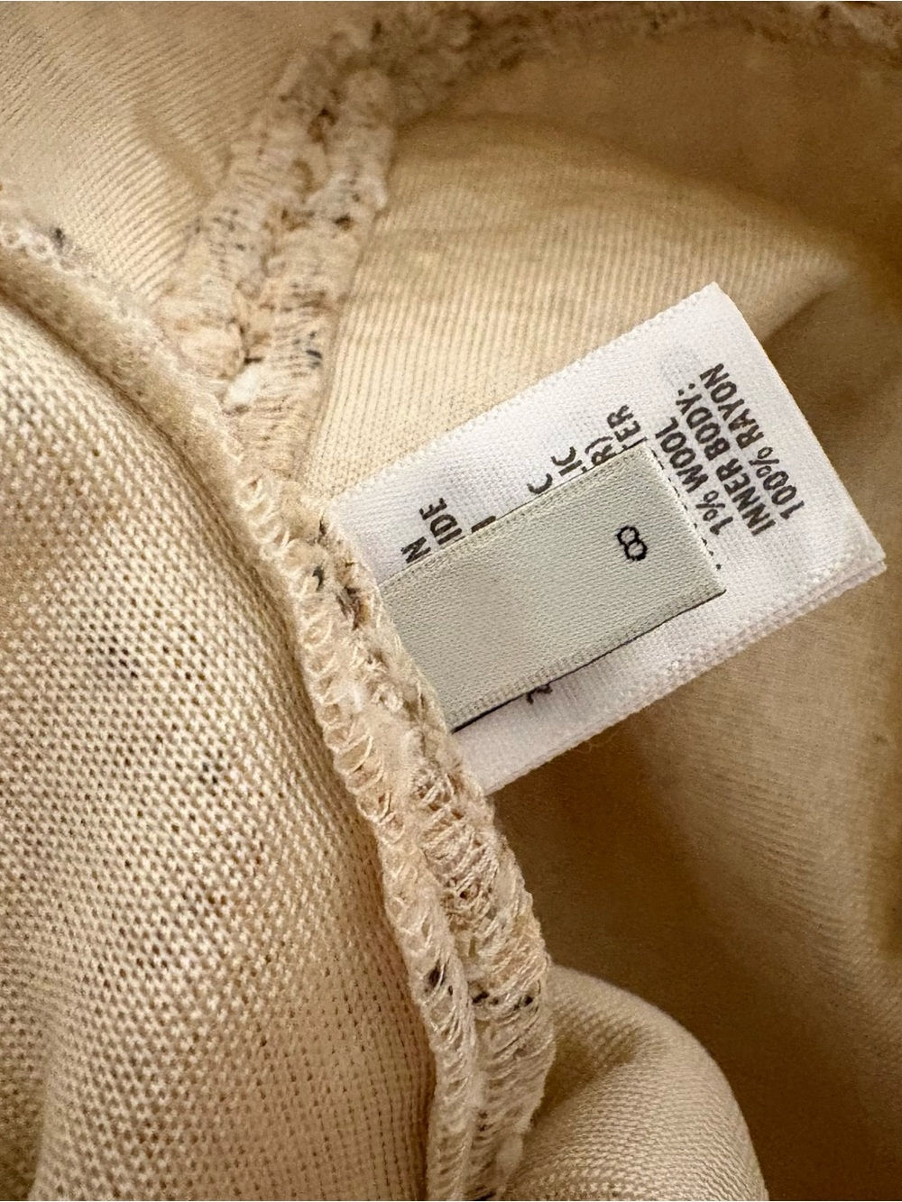 St. John New Sleeveless Tweed Knit Dress Jewel Neck Pockets Neutral Sz 8 $1,495 - Picture 16 of 16